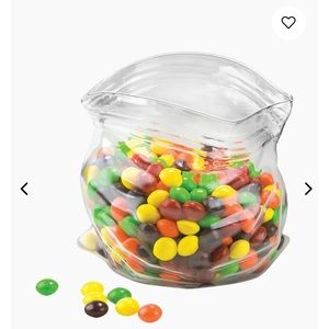 Fred “Unzipped Glass Zipper Bag” candy/nut dish/jar